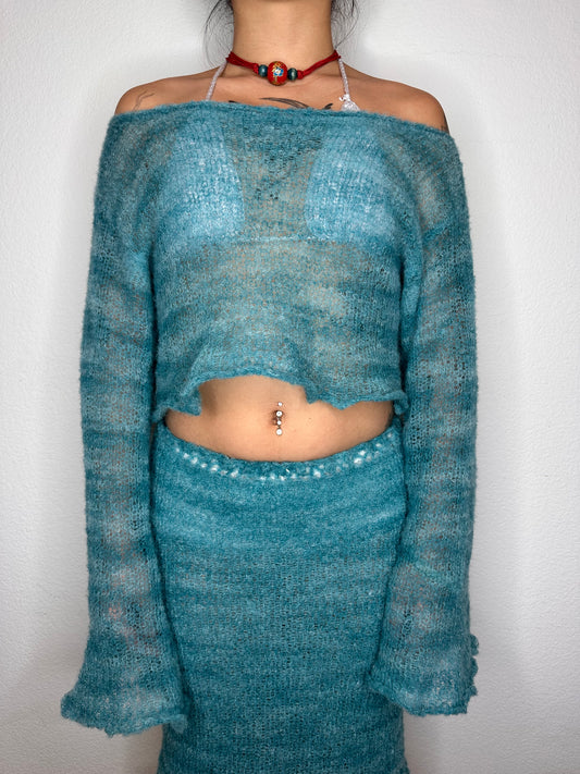 Alpaca Wool Cropped Sweater