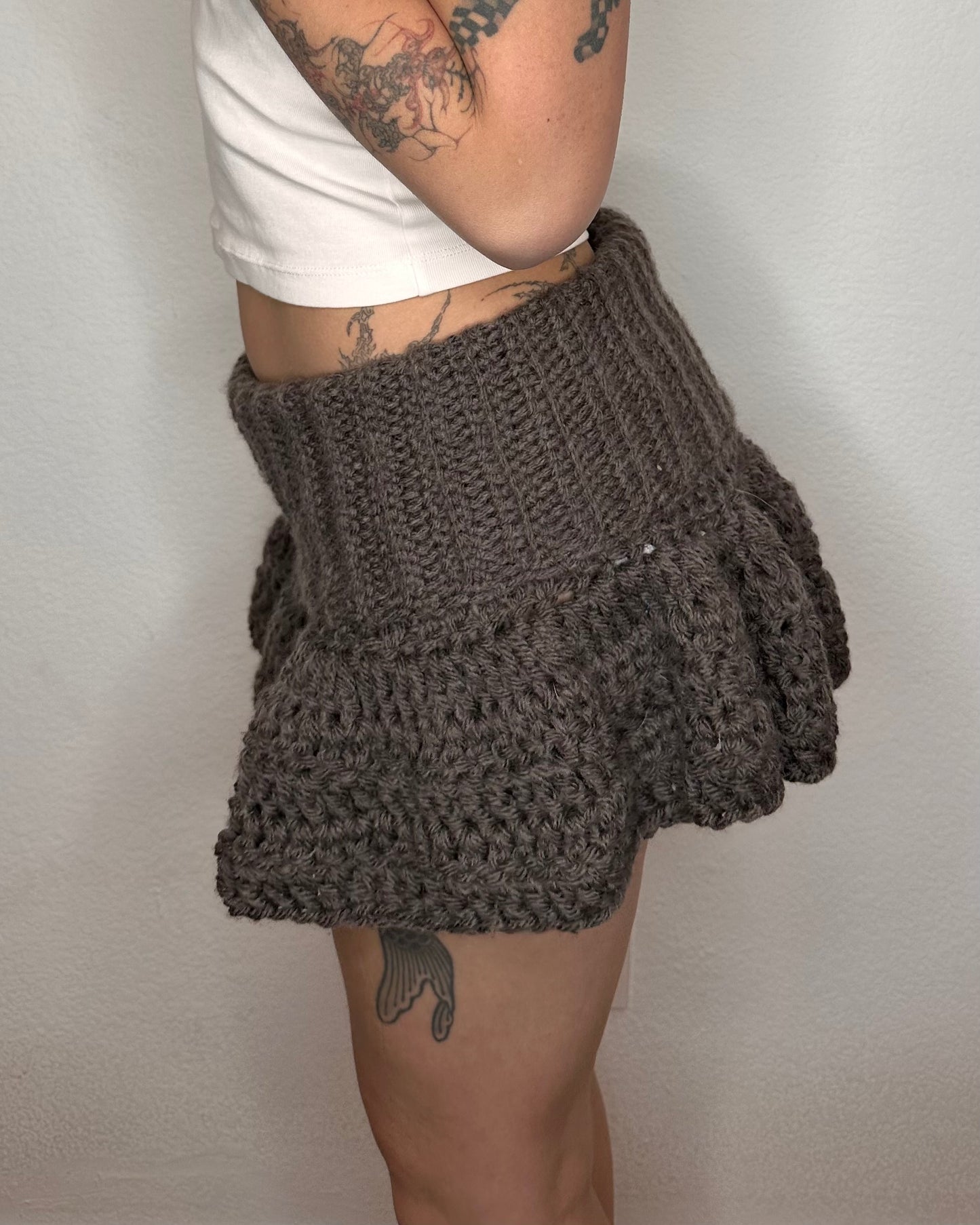 Wool Blend Mini Skirt