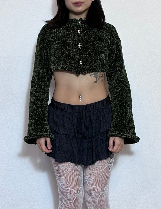 Juicy Velour Cropped Cardigan