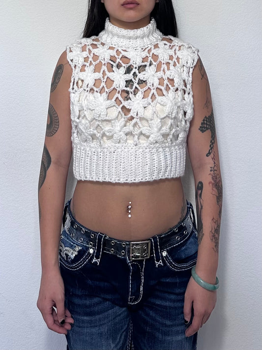 Flower Mesh Sweater